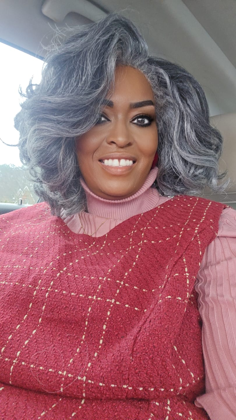 Customer photo review of Sensationnel Curls Kinks & Co Glueless Kinky Edges 13x6 HD Lace Front Wig - 13x6 KINKY BODY WAVE 14"
