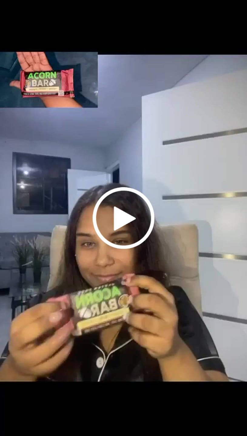 Customer video review of AcornBar - Purely Vegan, Dairy-Free & Gluten-Free Gourmet Snack Bars