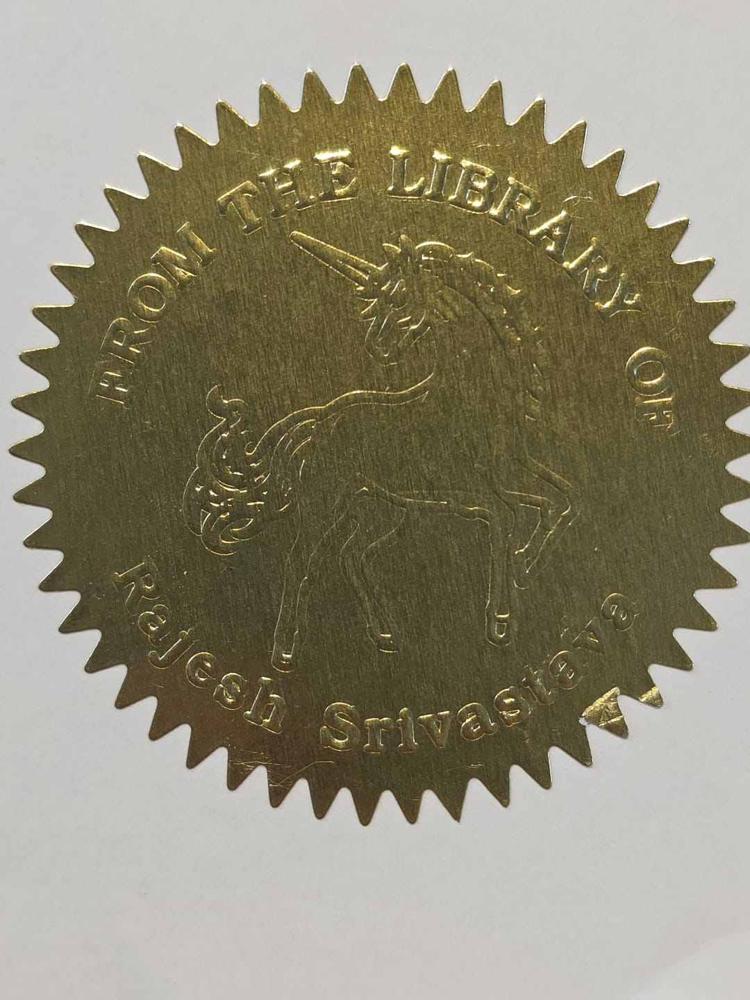 Customer photo review of 50 Golden Seal Sticker