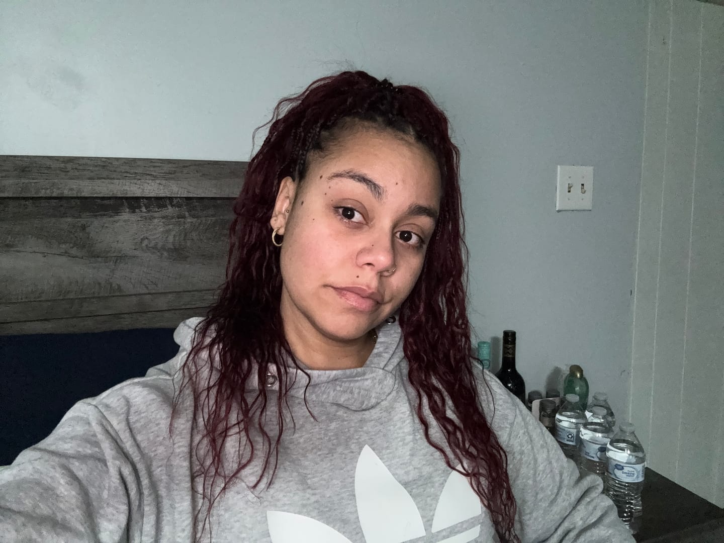 Customer photo review of #99J/Burgundy Mix Color Blend Loose Deep Wave Bulk Hair for Braiding