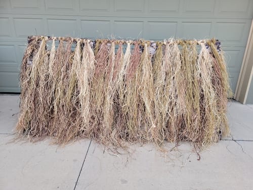 Customer photo review of Hunting Blind Raffia Grass (Individual)