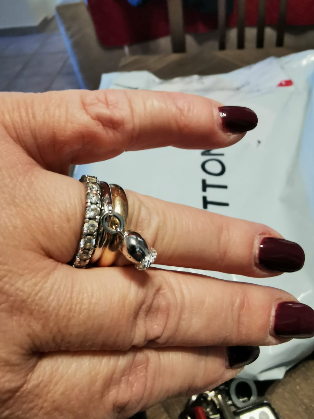 Customer photo review of Anello Campanella in Argento 925 e zirconi  TIZ CAMPAN 03