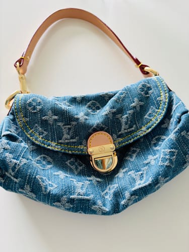 Customer photo review of LV 25S PLEATY BAG 26 IN BLUE MONOGRAM DENIM GOLD HARDWARE