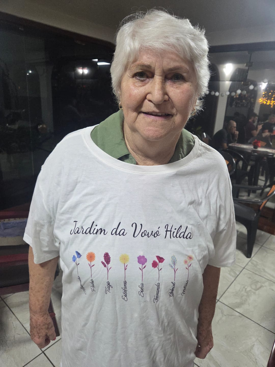 Customer photo review of Camiseta Personalizada Jardim da Vovó - BRANCA - Algodão 100%