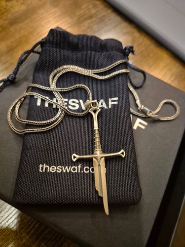 Customer photo review of Elven Sword Necklace