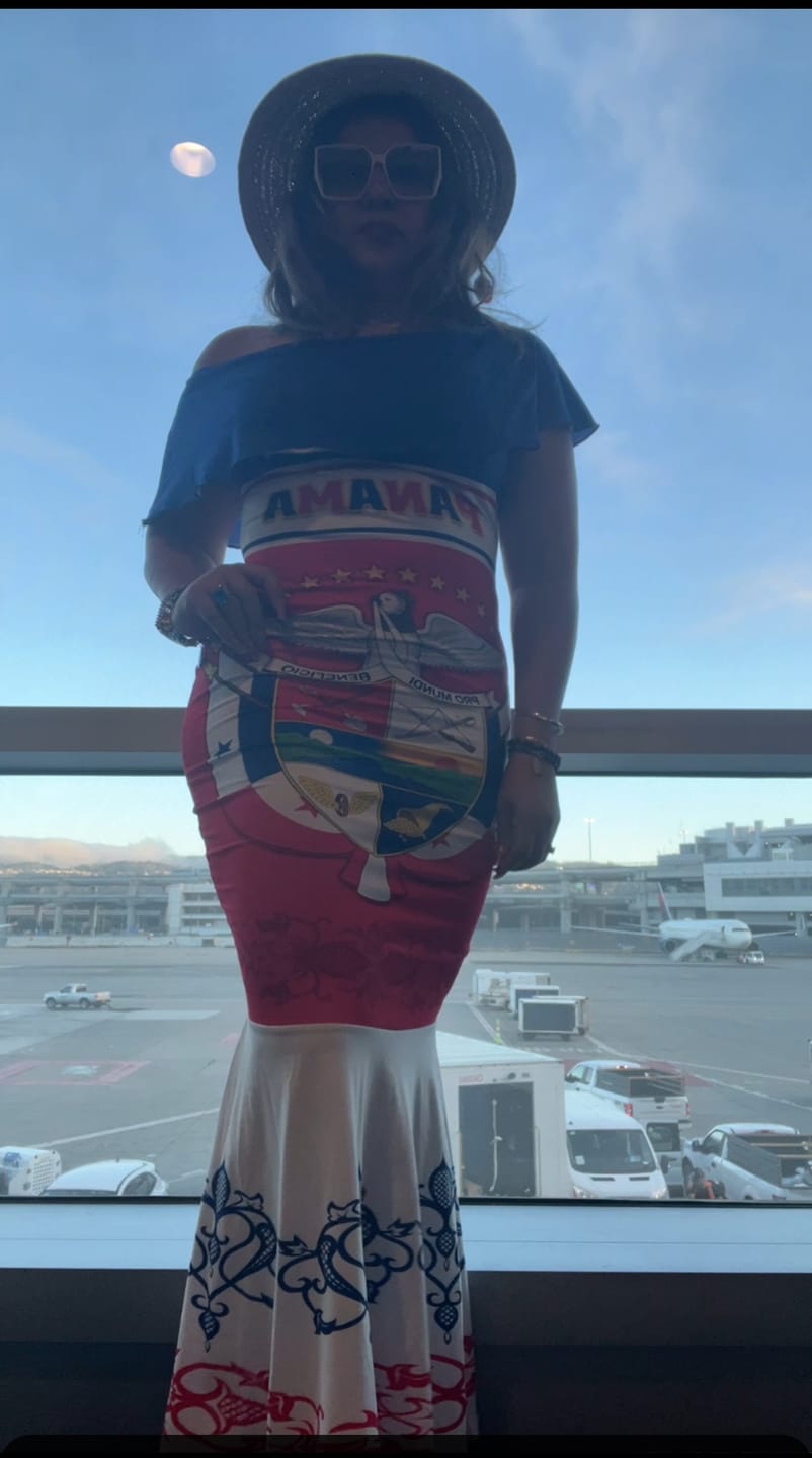 Customer photo review of Panama Luggage Cover Retro Panama Flag RLT13