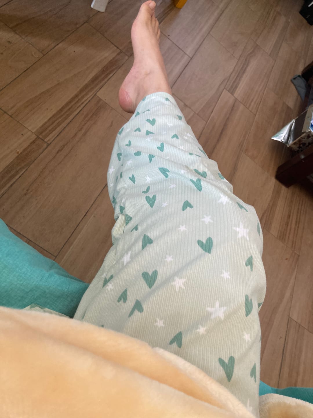 Customer photo review of Pijama de maternidad y lactancia •Corazones verde•