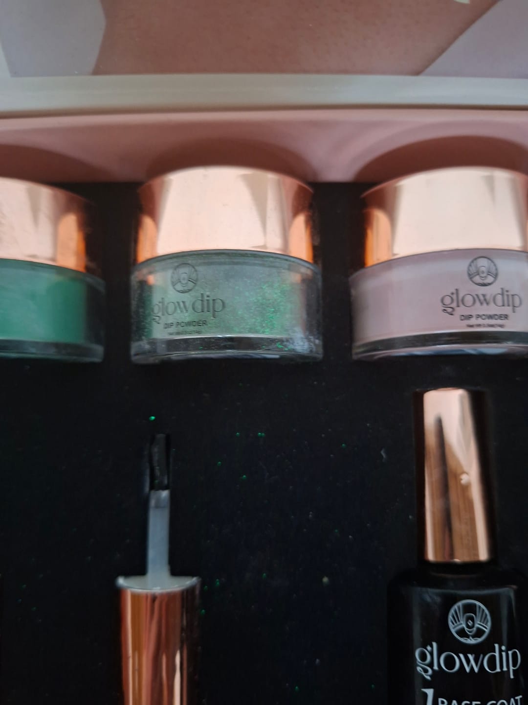 Customer photo review of Deep Forest Glamour Dipping Powder