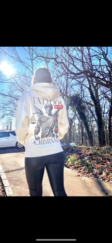 Customer photo review of Tattoos Don’t Make Criminals – Oversized Hoodie