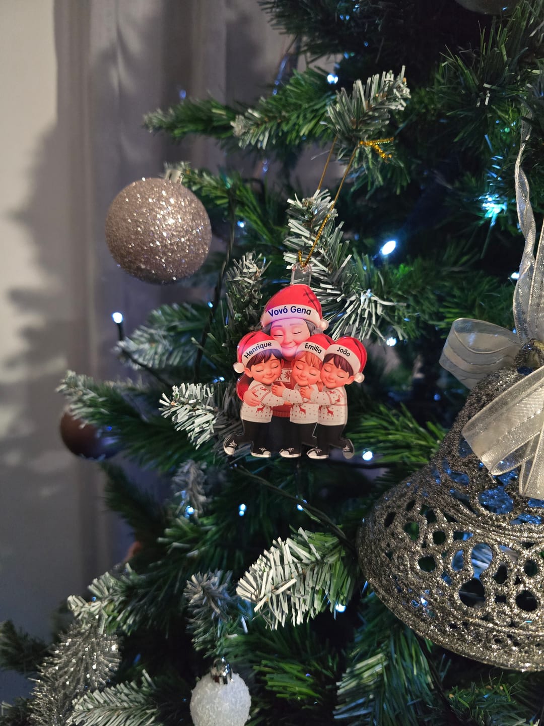 Customer photo review of Grandma Hugging Grandkids - Personalized Acrylic Ornament - Heartwarming Christmas Gift for Grandma, Grandkids