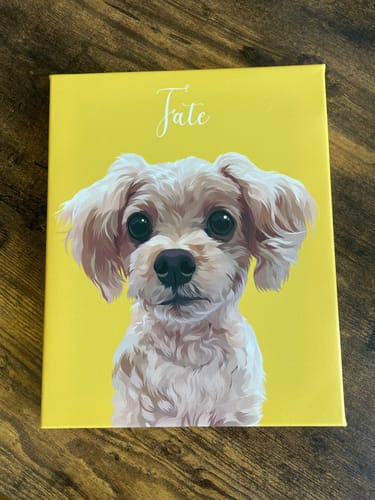 Customer photo review of Petcanva©オーダーメイド ペット似顔絵【3点セット】