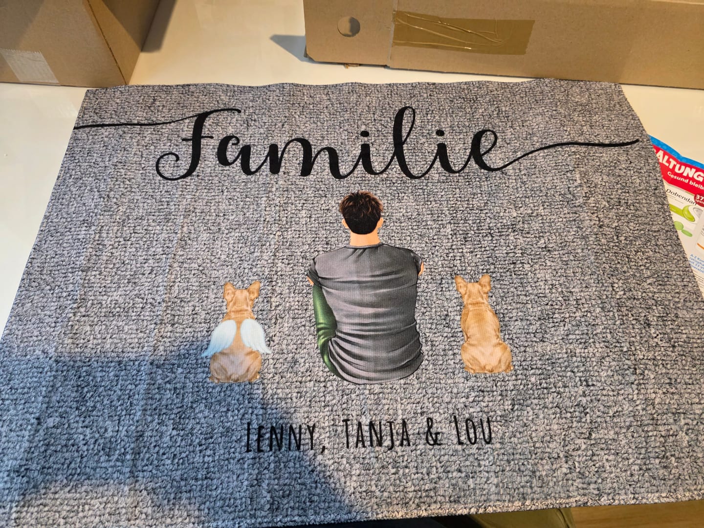 Customer photo review of Meine Familie - Individuelle Fußmatte