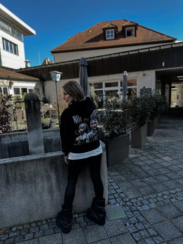 Customer photo review of Not So Holy – Oversized Hoodie