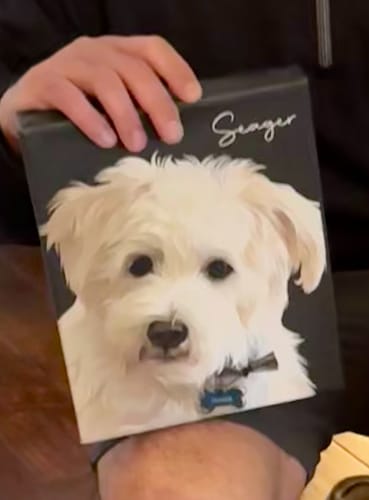 Customer photo review of Pet Art Canvas Wrap