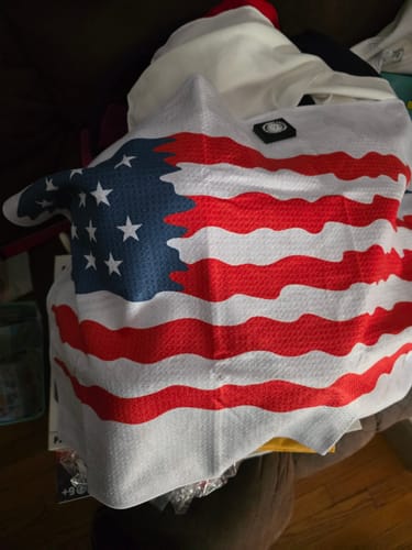 Customer photo review of USA White - Magnetic Golf Towel