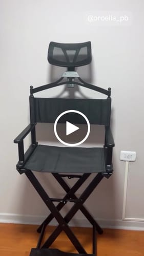 Customer video review of Silla Director para Makeup Artist con Cabecera + Bolso para transportar