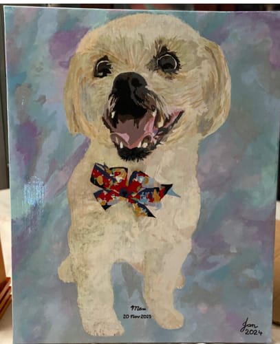 Customer photo review of Custom Pet Paint By Numbers