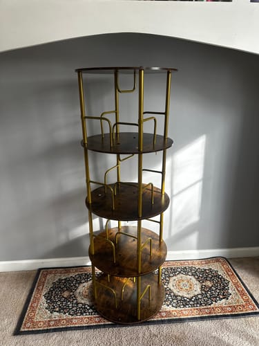 Customer photo review of Flycity 3-5 Tier Rotating Bookshelf With 360° Spinning Display