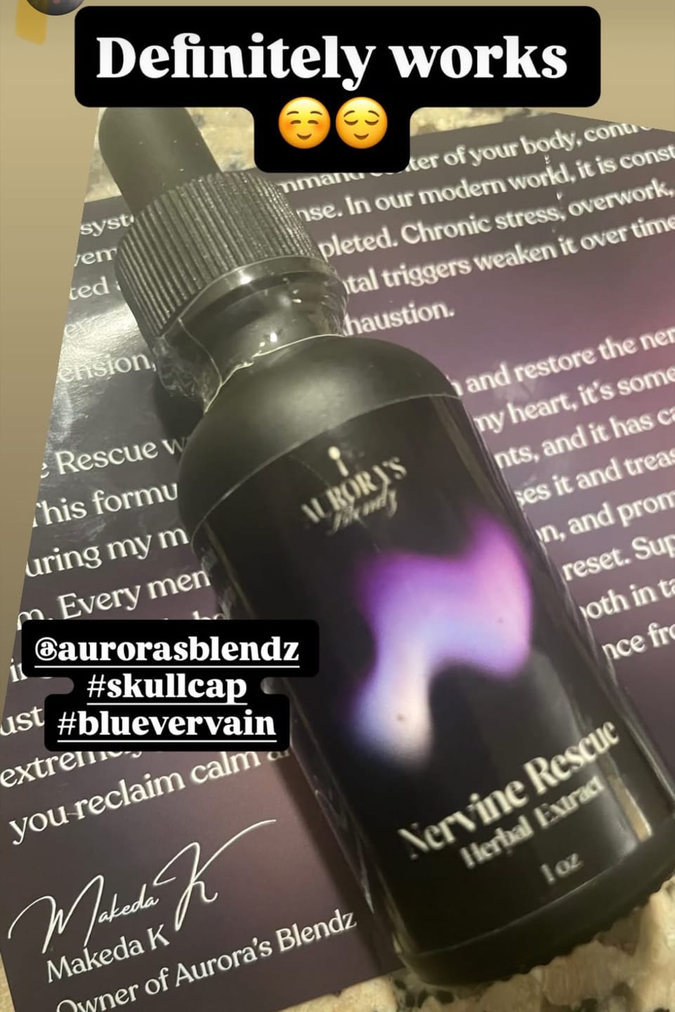 Customer photo review of Nervine Rescue- Herbal Extract