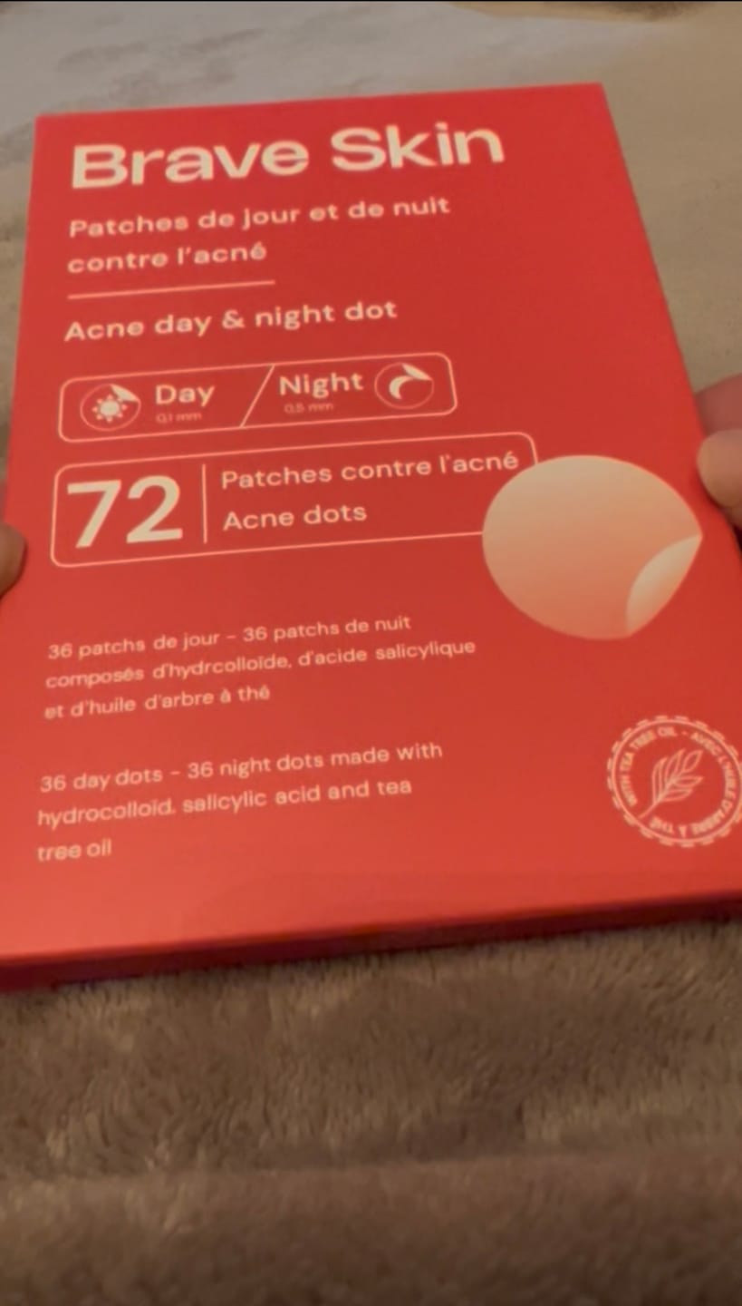 Customer photo review of Brave skin - Day and Night Acne Patches