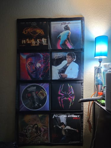 Customer photo review of 12" Vinyl Record Display Frame - LP Wall Storage