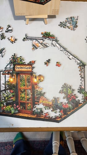 Customer photo review of Grandma's Garden Wooden Jigsaw Puzzle