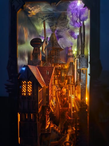 Customer photo review of Voyage Through The Storm DIY Book Nook Kit