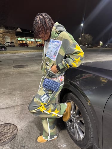 Customer photo review of "FU" CAMO SWEATS