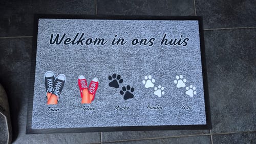 Customer photo review of Familie deurmat - Gepersonaliseerd