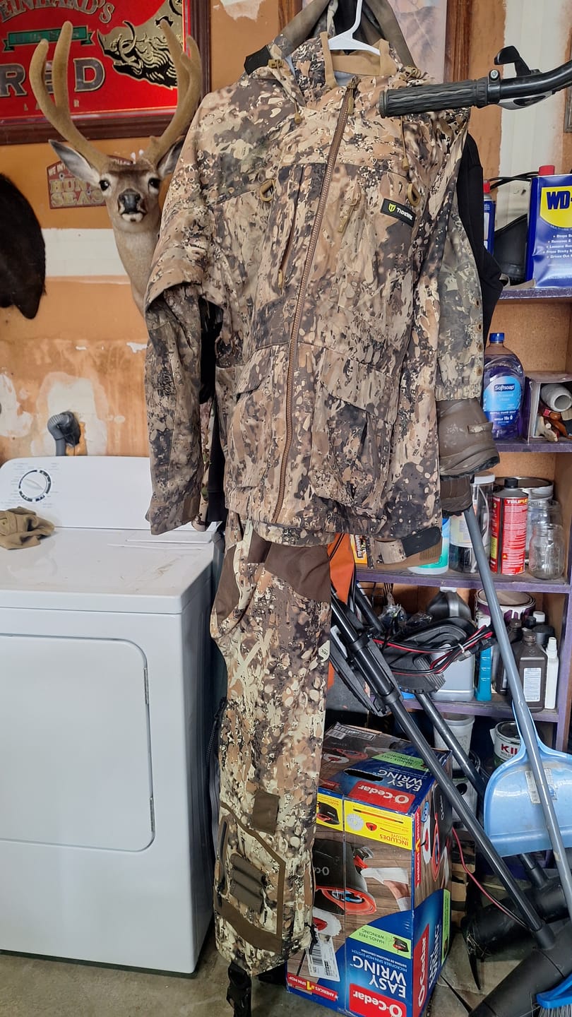 Customer photo review of FowlStorm Elite TideShell™ Duck Hunting Jacket | Men’s Waterproof Windproof Hunting Apparel | Lightweight Waterfowl Coat in Veil Avayde Camo, Marsh Brown