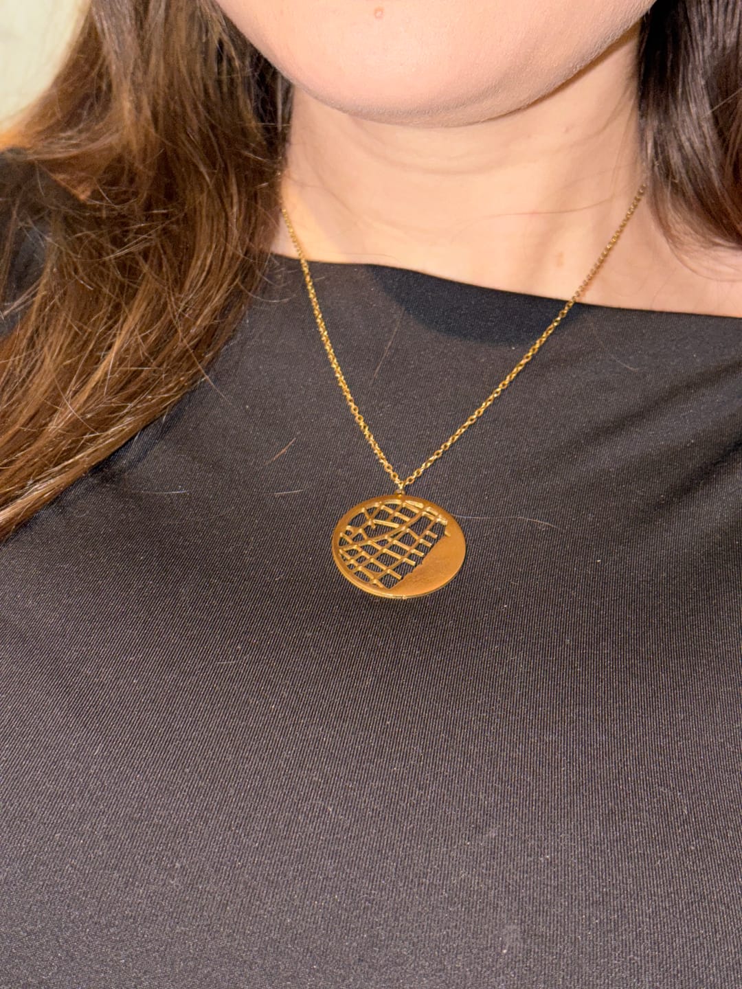 Customer photo review of Custom Map Necklace