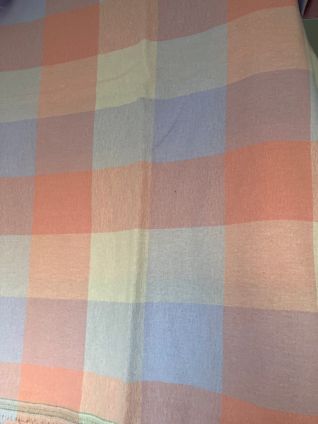 Customer photo review of Pastel Squares Brushed Cotton Fabric
