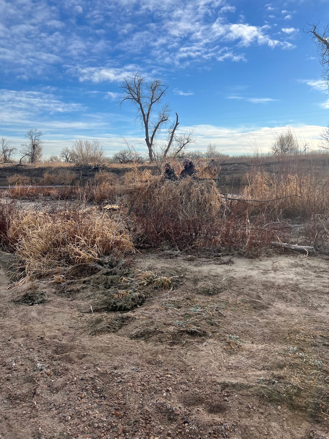 Customer photo review of Modular Panel Hunting Blind | A-Frame Pop Up Duck & Goose Blinds | Portable 3-4 Person Waterfowl Ground Blind Camo