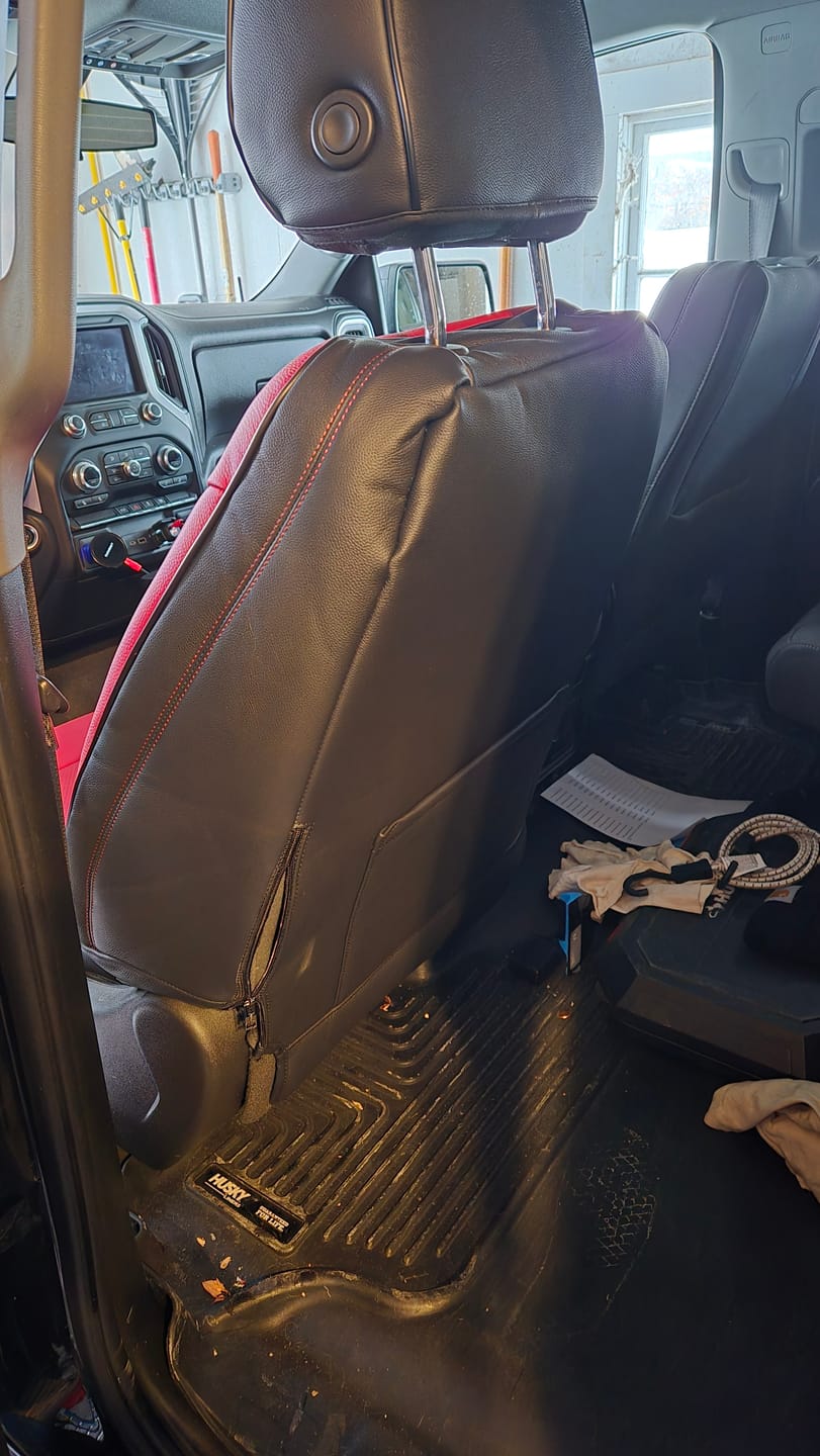 Customer photo review of 2019+ GMC Sierra Premium Custom Leather Seat Covers