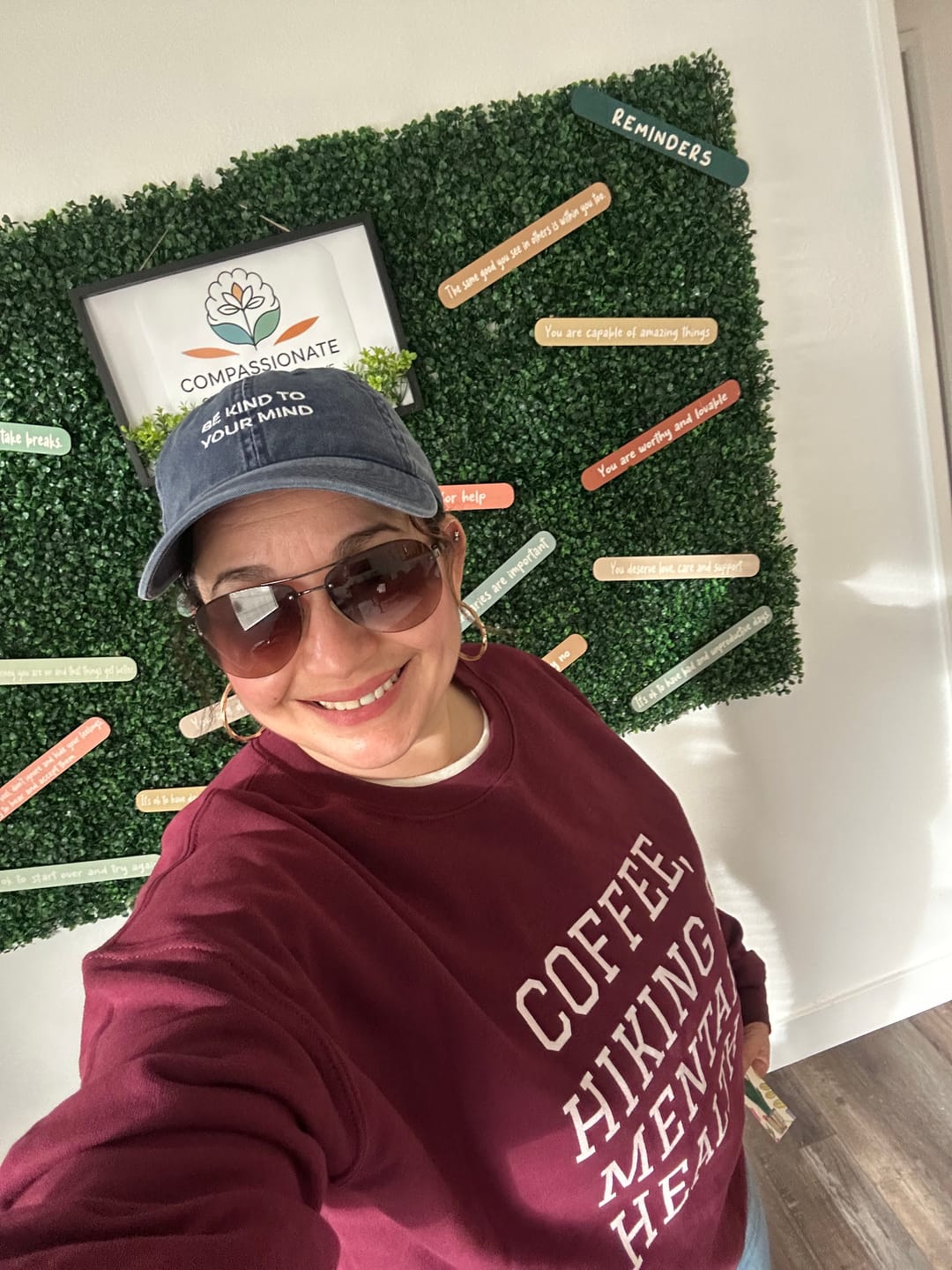 Customer photo review of Coffee, Dogs & Mental Health Sweatshirt