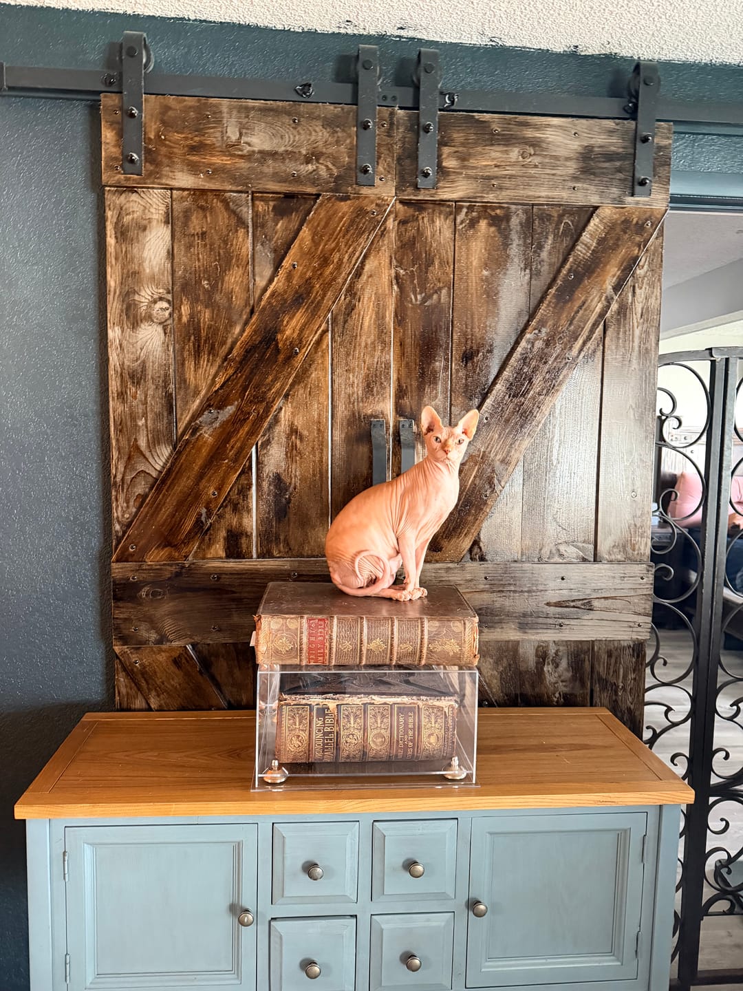 Customer photo review of Book Display Case with Risers 15.25 X 12 X 8 - Mirror (A026/V12)