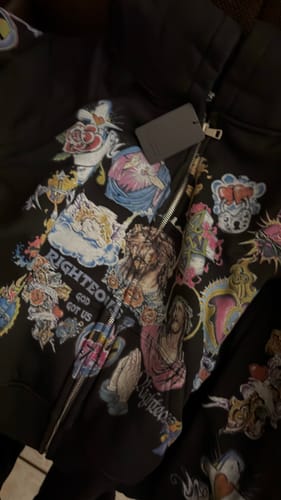 Customer photo review of Righteous Risen King Zip Up Hoodie Black
