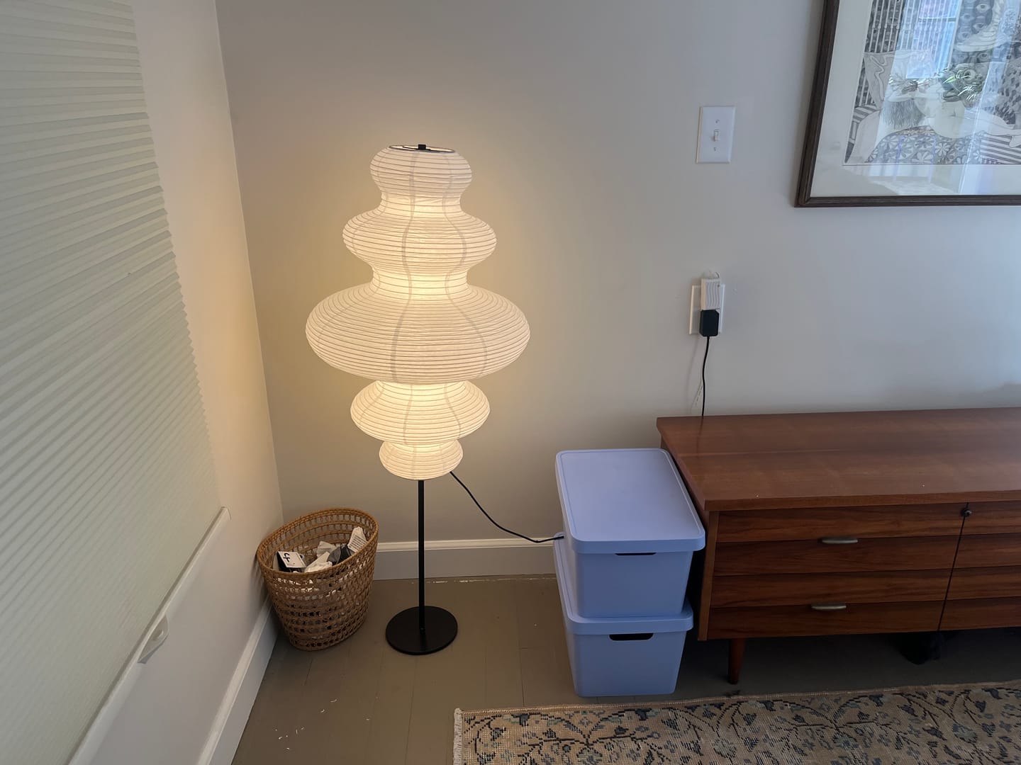 Customer photo review of Zephyr Paper Floor Lamp