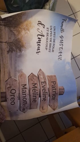 Customer photo review of Affiche Familiale Personnalisée – Un Cadeau Unique pour la Famille