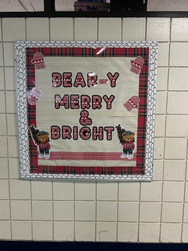 Customer photo review of Printable Bear-y Merry and Bright Bulletin Board Set and Cutouts Bundle