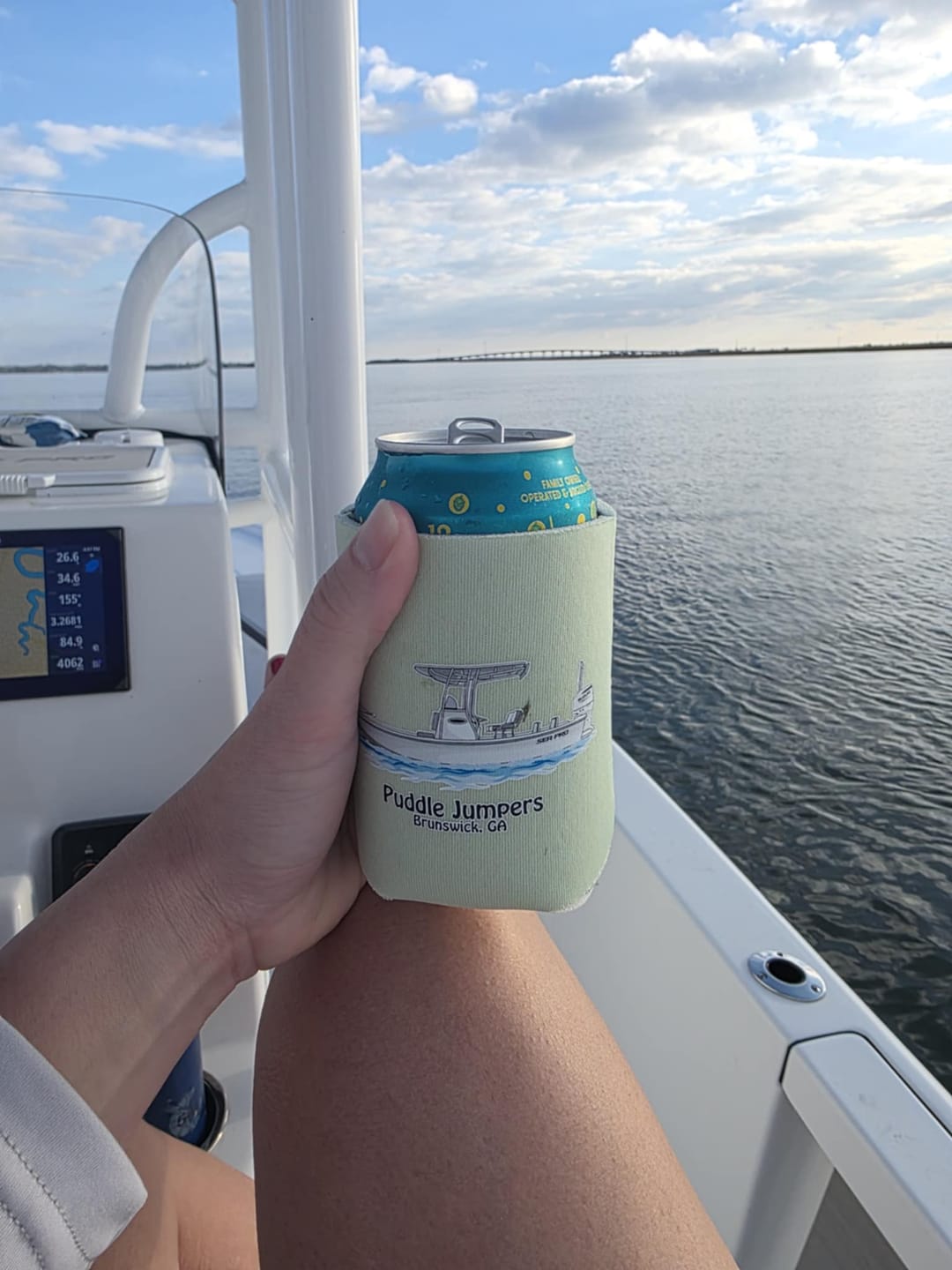 Customer photo review of Custom Boat Koozie