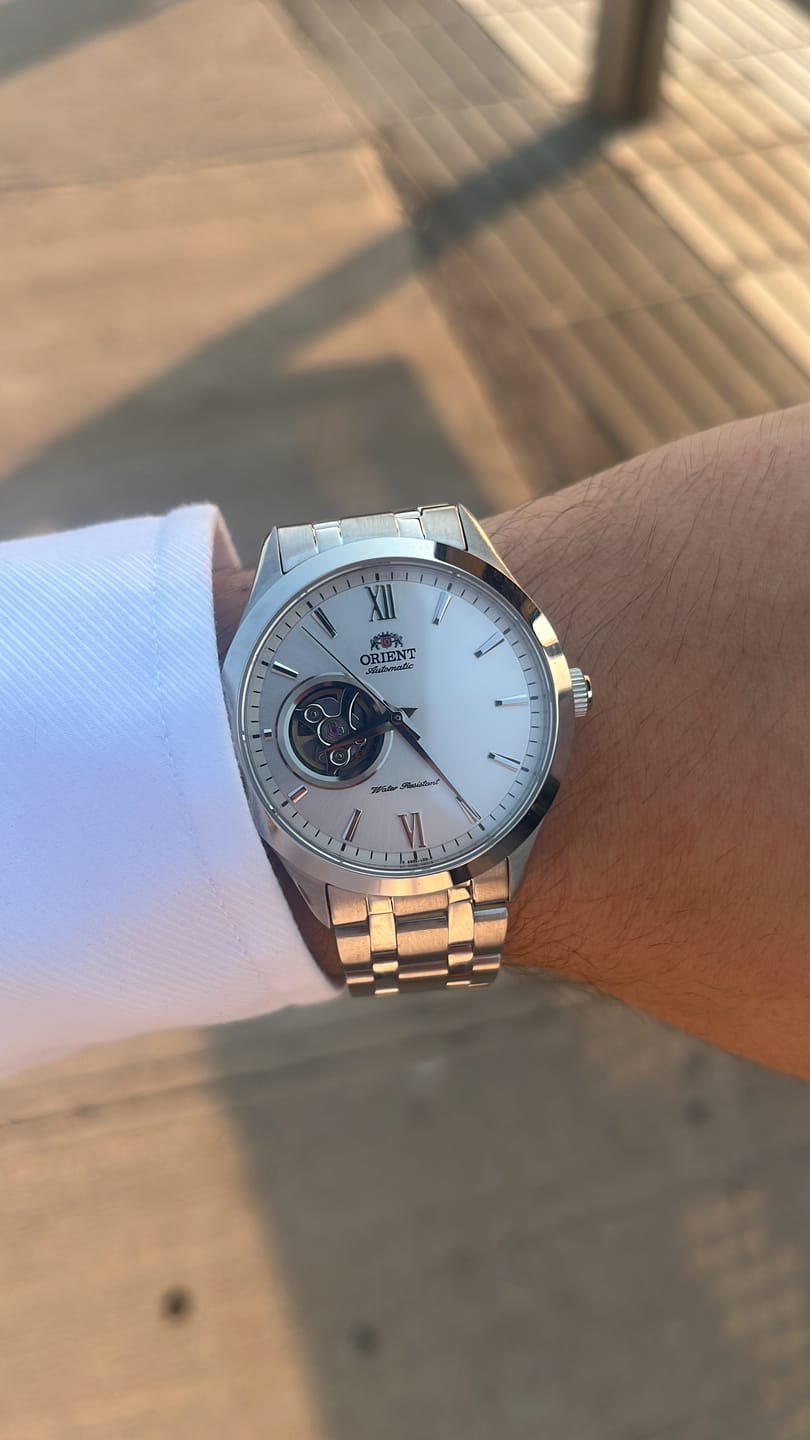 Customer photo review of Reloj Orient Golden Eye II TAG03001W Automático Open Heart 38,5 mm