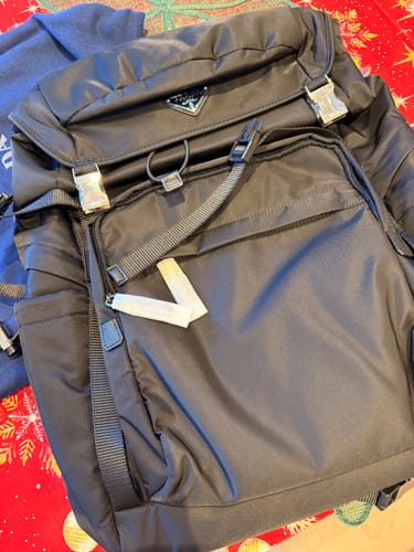 Customer photo review of Prada 2025 Backpack 57cm Black Re-nylon And Saffiano Leather
