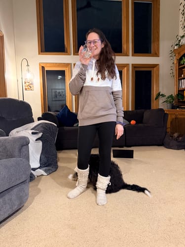 Customer photo review of Lucia Hoodie Iris Mix