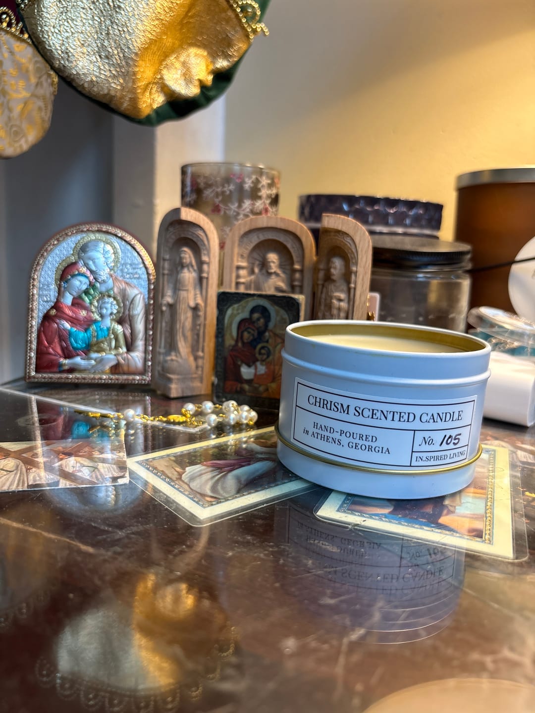 Customer photo review of Chrism Beeswax Candle