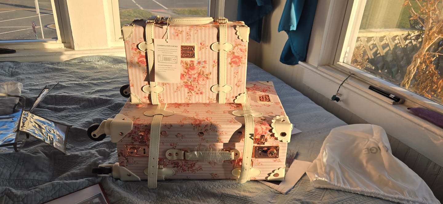 Customer photo review of WildFloral Carry-on Set - Train Case