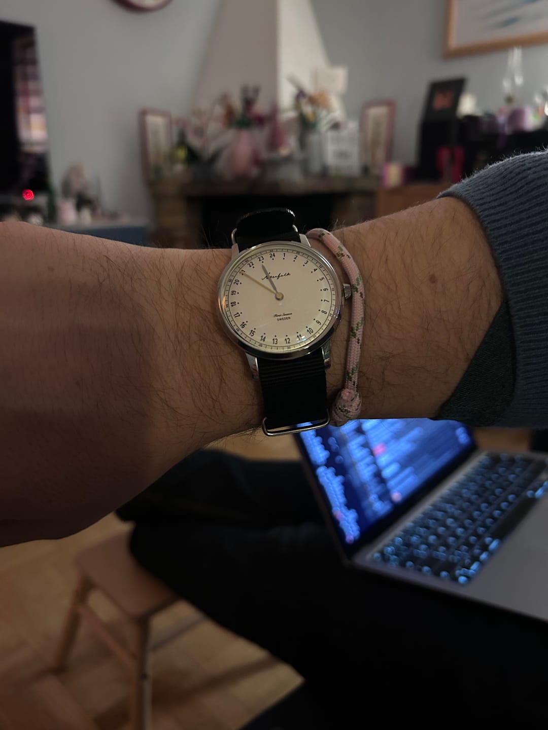 Customer photo review of First Season Silver White with Black NATO