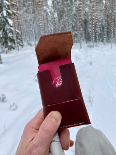 Customer photo review of Slimmad plånbok i äkta läder