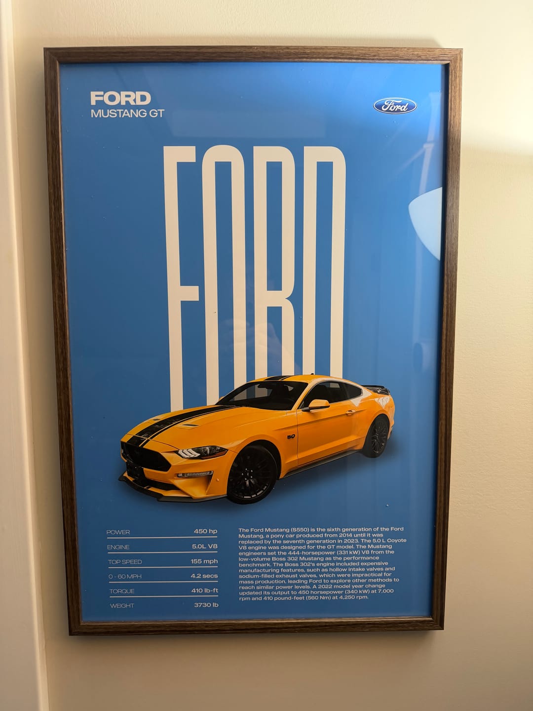 Customer photo review of Editorial Custom Car Poster – Artist Handmade