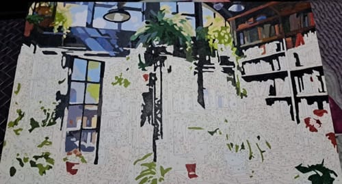 Customer photo review of Custom Landscape Paint By Numbers